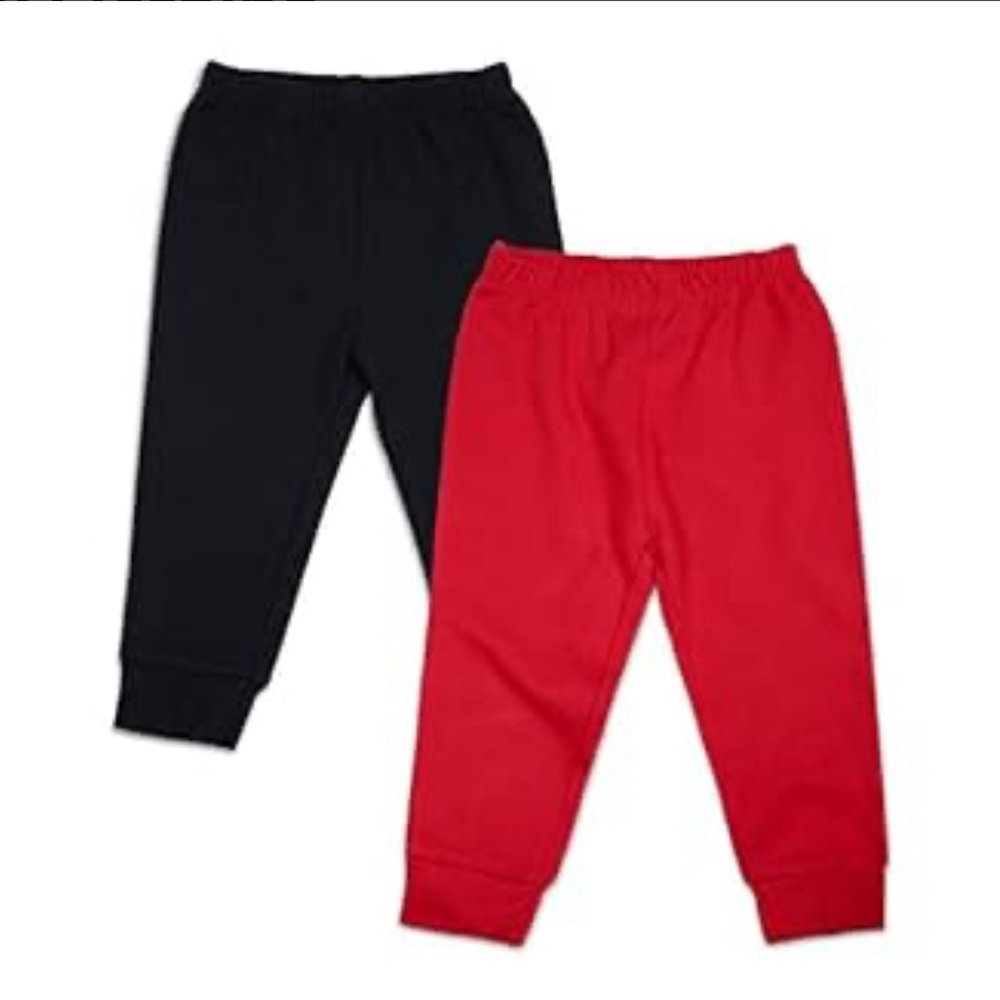 Baby Sweat Pants - Black and Red